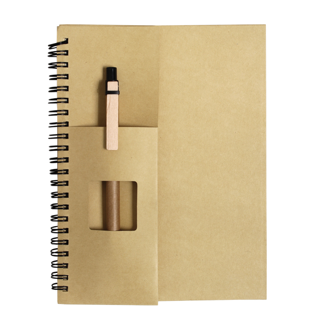 LIBRETA DE CARTÓN. INCLUYE BOLÍGRAFO G132